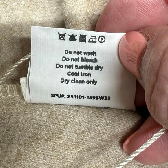 NWT | OGL | Wool-like Flared Midi Skirt | Heather Beige | Medium - Picture 9 of 12